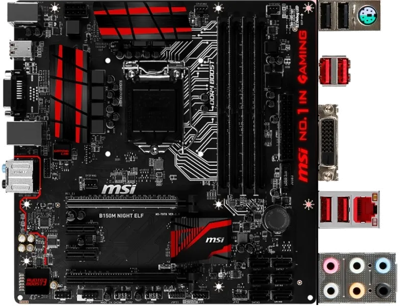 материнской платы MSI B150M NIGHT ELF