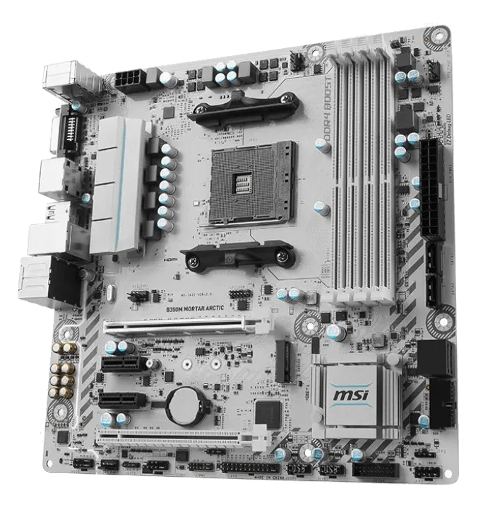 материнской платы MSI B350M MORTAR ARCTIC