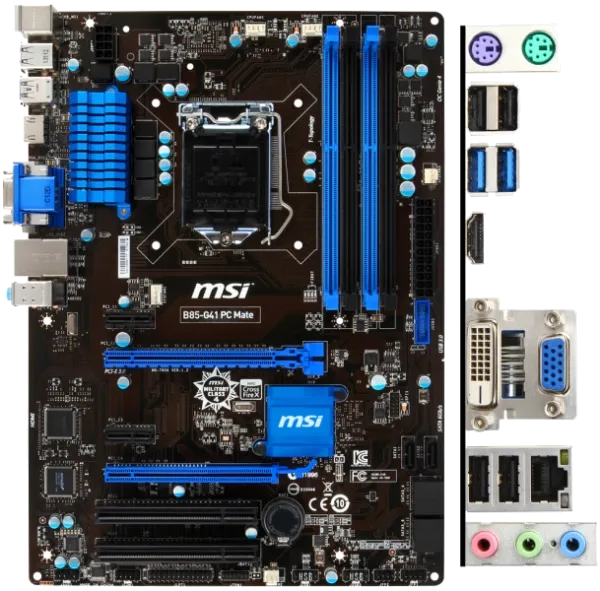 материнской платы MSI B85-G41 PC Mate