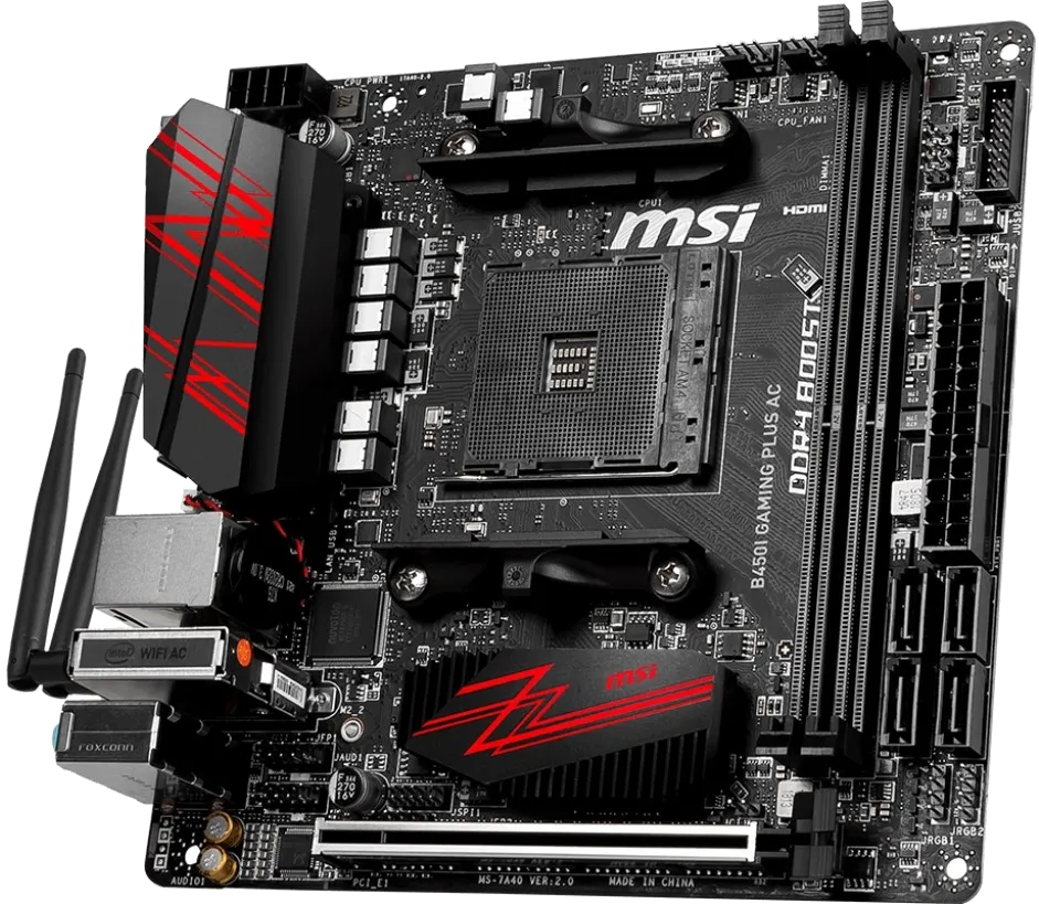 материнской платы MSI B450I GAMING PLUS AC
